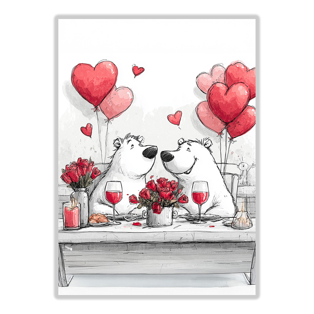 Image Carte de Saint-Valentin - Festin arctique romanique